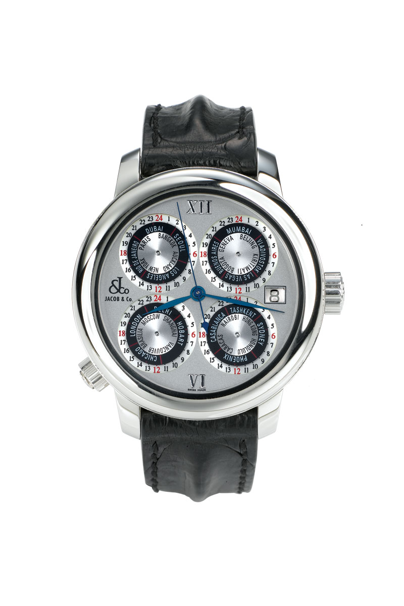 Jacob & Co. GMT Masterpiece Silver Timepiece - Ultra-Timekeeping GMT3SS Watch