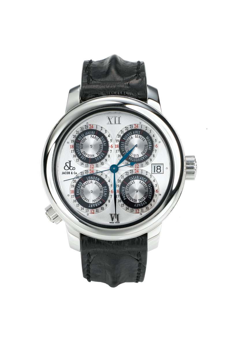 Jacob & Co. GMT Masterpiece Imitation Swiss Timepiece 42mm Blue Steel Automatic Watch