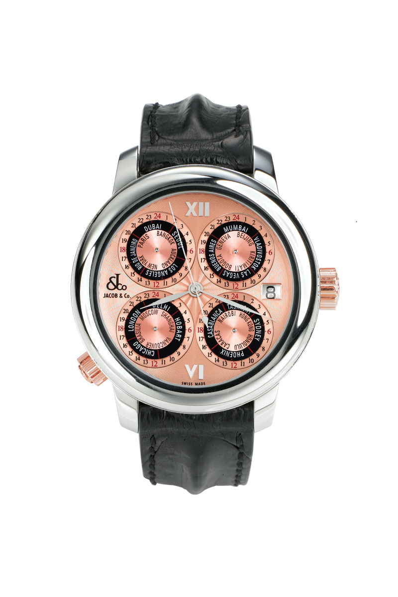 Jacob & Co. GMT Masterpiece Timepiece GMT7SSr Automatic 7-Day Power Reserve Watch