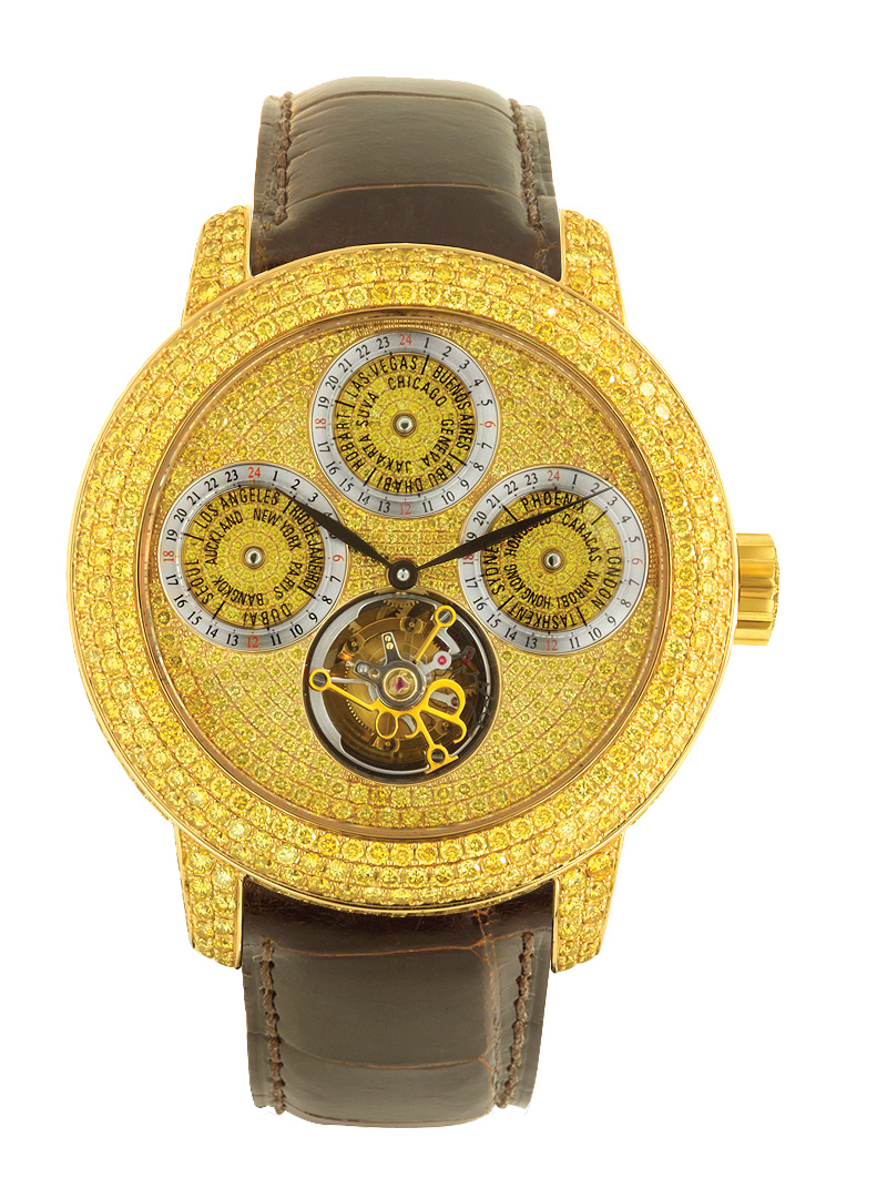 Jacob & Co. Dazzling Tourbillon Rainbow Case自动上链女士手表