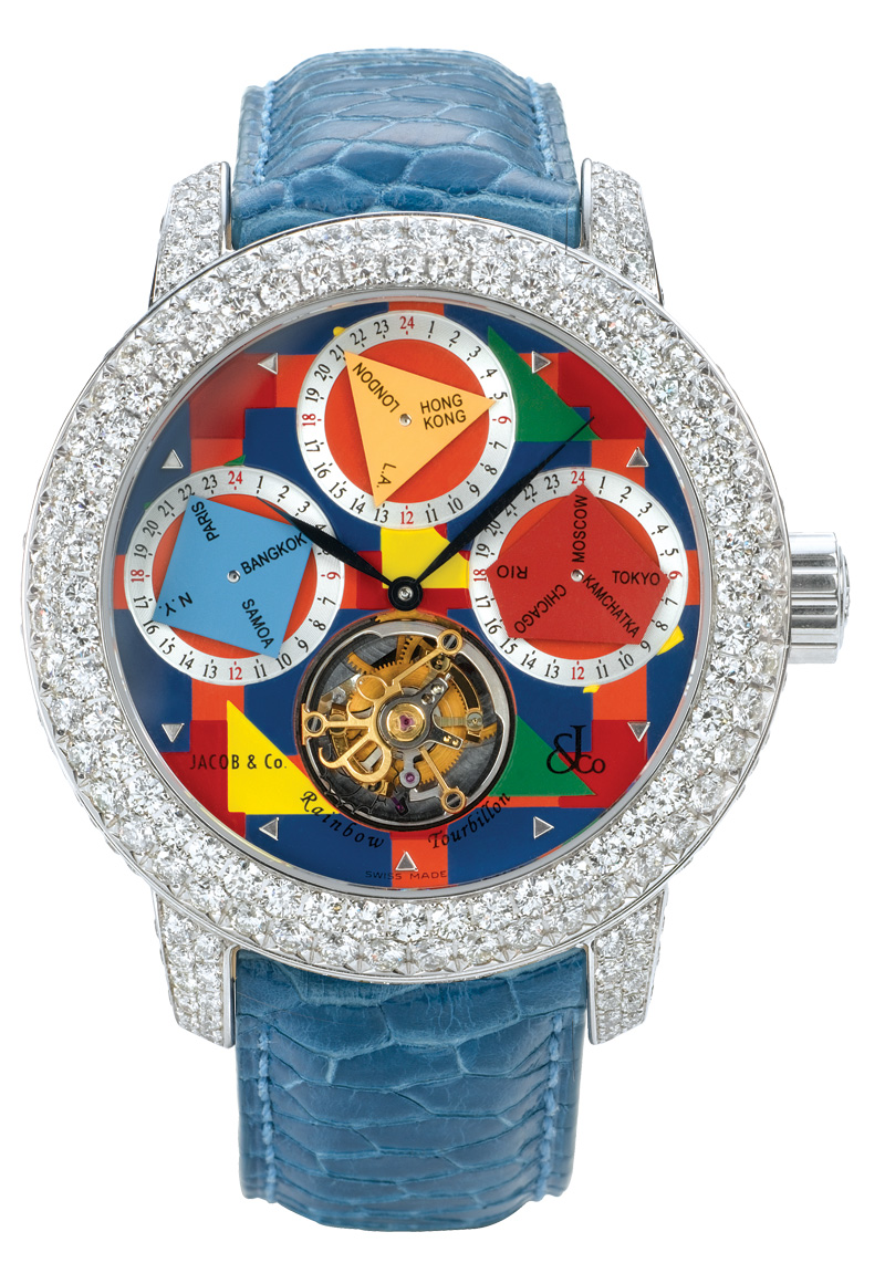 Jacob & Co. Rainbow Tourbillon Imitation Swiss Automatic Handwind 41mm Multi-Color Watch