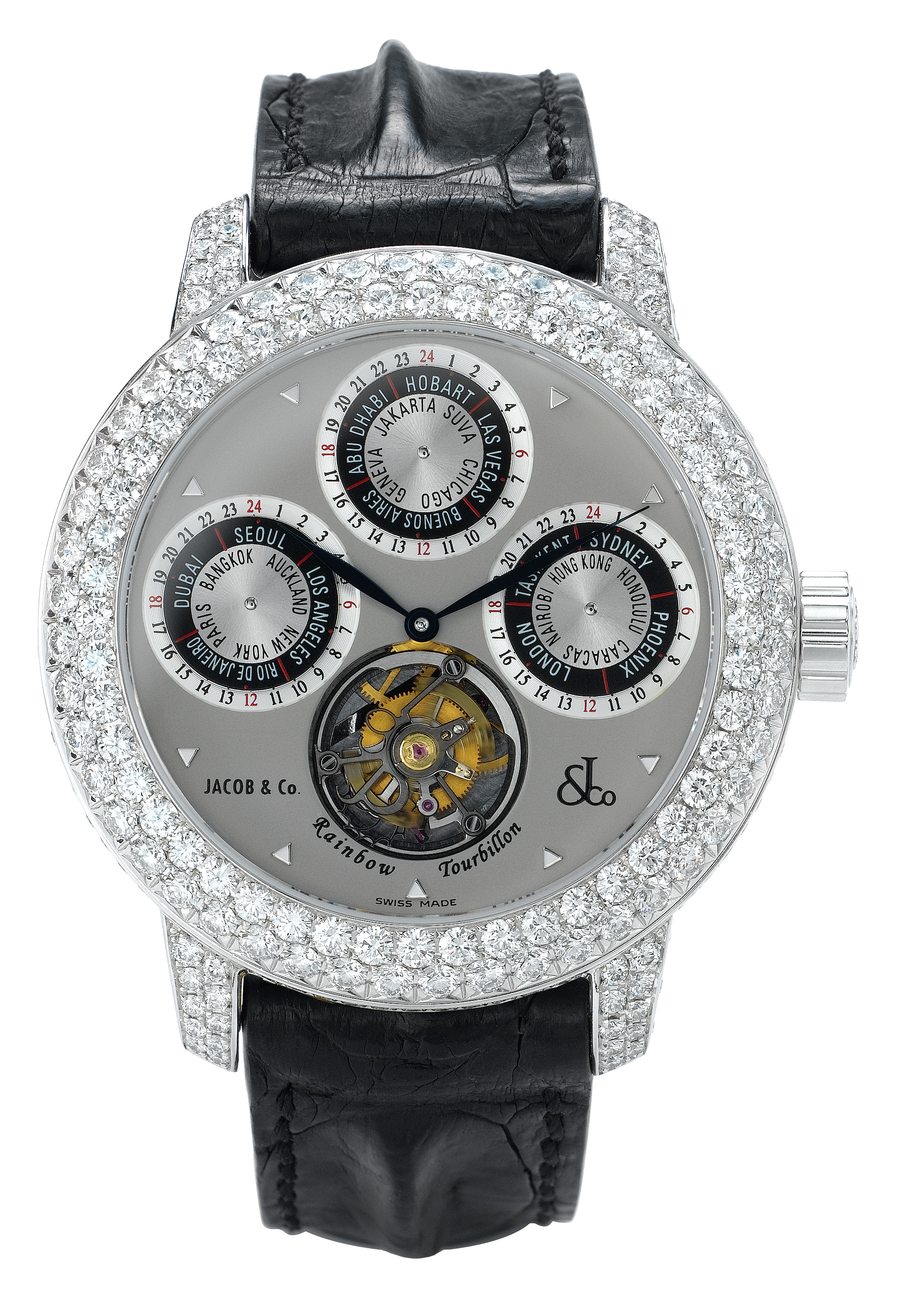 Jacob & Co. Rainbow Tourbillon Masterpiece - 18K Gold Case - Colorful Dials - Men's Watch