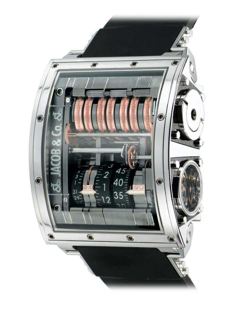 Jacob & Co. The Quenttin Watch: 41mm Swiss Clone with Blue Jet Black Dial