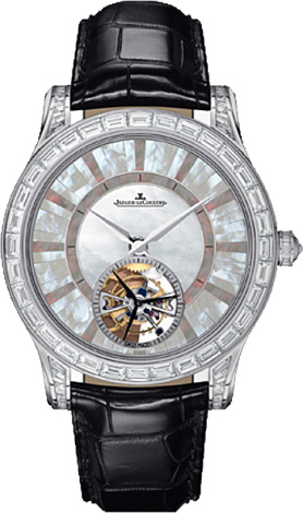 Jaeger LeCoultre Q1663417 Imitation Swiss Chronograph Gold Case Blue Face Watch