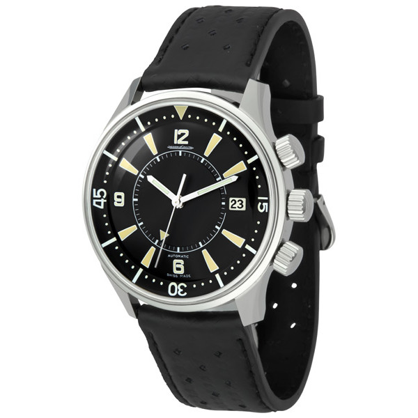 Jaeger LeCoultre Q2008470 Mens Watch - Classic Automatic Chronograph with Black Dial & Stainless Steel Case