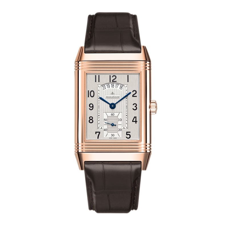 Jaeger LeCoultre Reverso Swiss Clone 3742421 Automatic Black Face 18K Gold Watch
