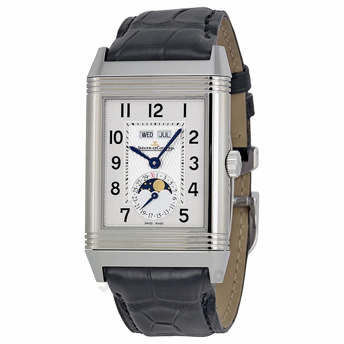 Jaeger LeCoultre Reverso Classic Automatic Black & Silver Case Watch