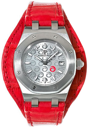 Audemars Piguet Royal Oak Clone 41mm Steel Automatic Black Diamond Dial Ladies Watch