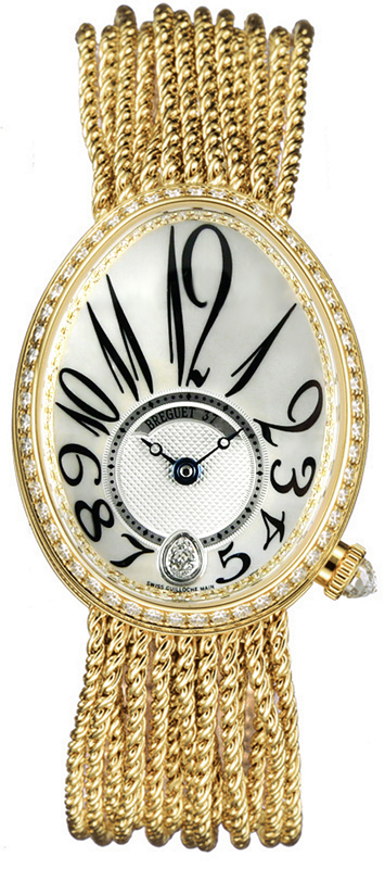 Vintage Charm Breguet Reine de Naples Mother of Pearl Automatic 40mm Gold Watch