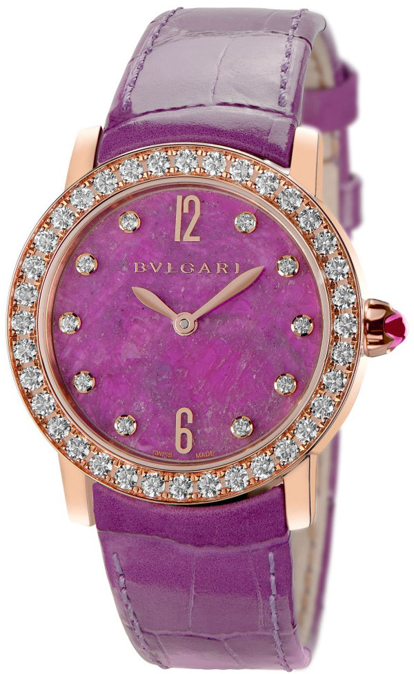 Bvlgari Swiss Automatic Steel Watch with White Roman Dial