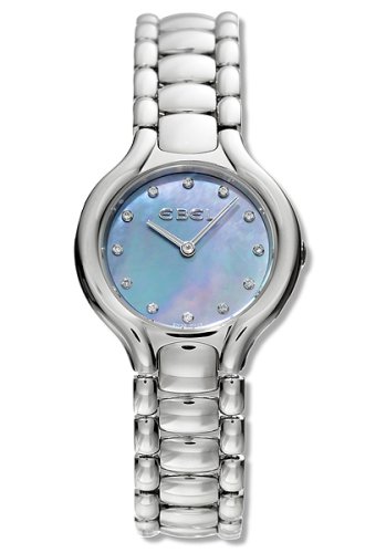 Ebel Lady's Watch - Stainless Steel Case - Swarovski Crystal Bezel - White Mother-of-Pearl Dial - Automatic Movement