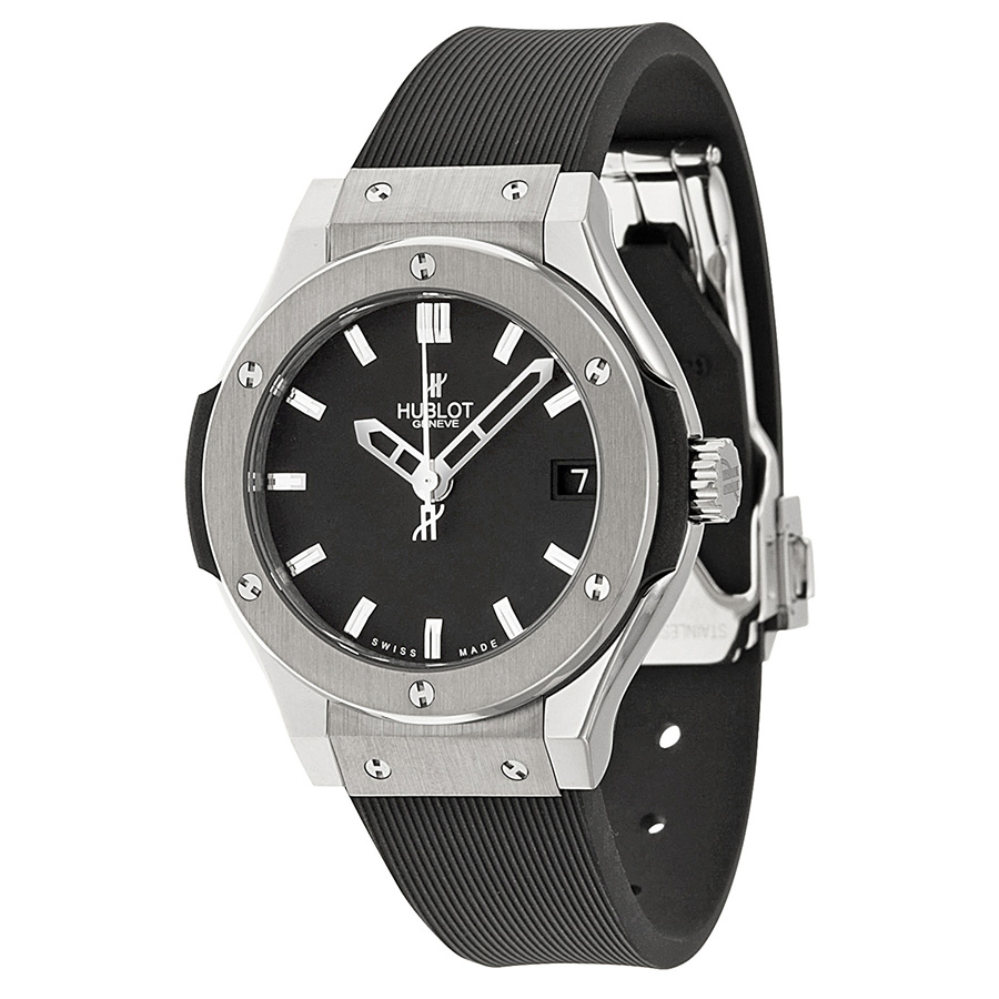 Hublot Classic Fusion Black Carbon Case Automatic Mens Watch - Jet Black Dial - 45mm Water Resistant