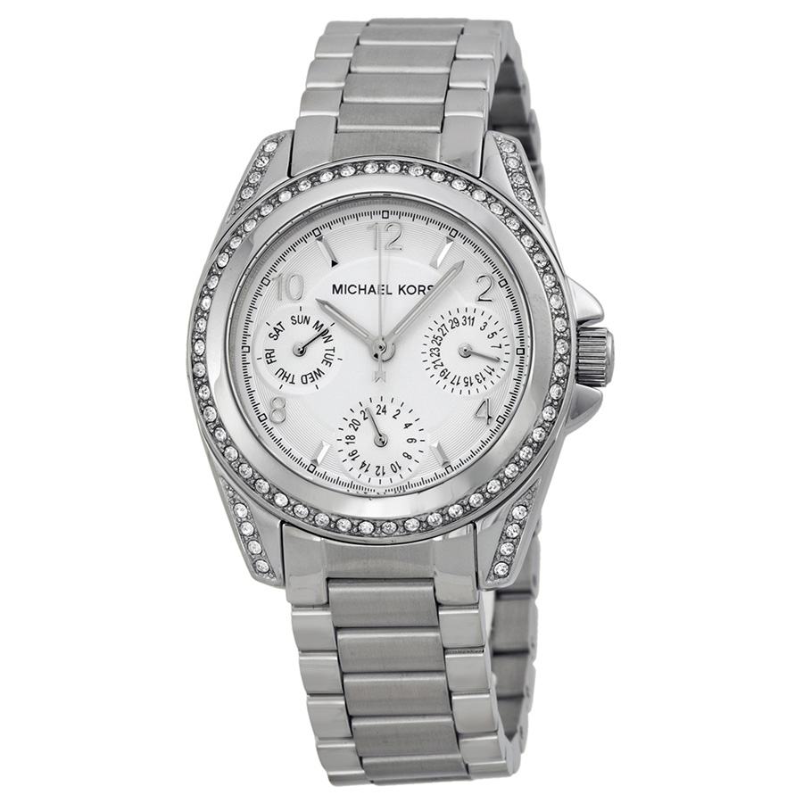Michael Kors Blair MK5612 Imitation Silver Tone Watch with Swarovski Crystal Accents