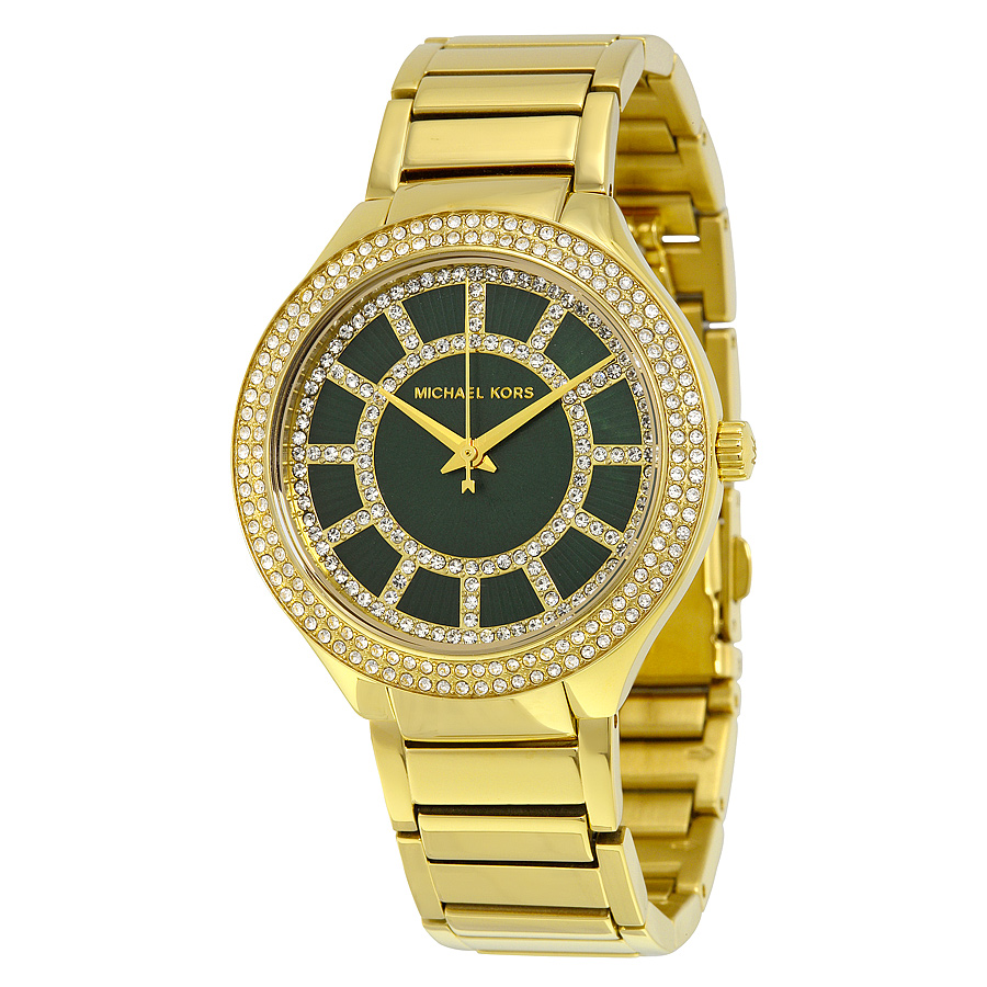 Michael Kors MK3409 Gold-Tone Stainless Steel Automatic Watch with Swarovski Crystal Accents