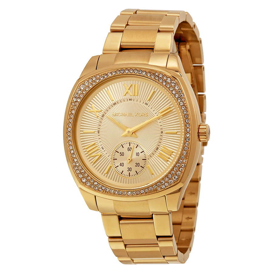 Michael Kors MK6134 Timepiece - Elegant Chronograph Gold Accents Women's Watch