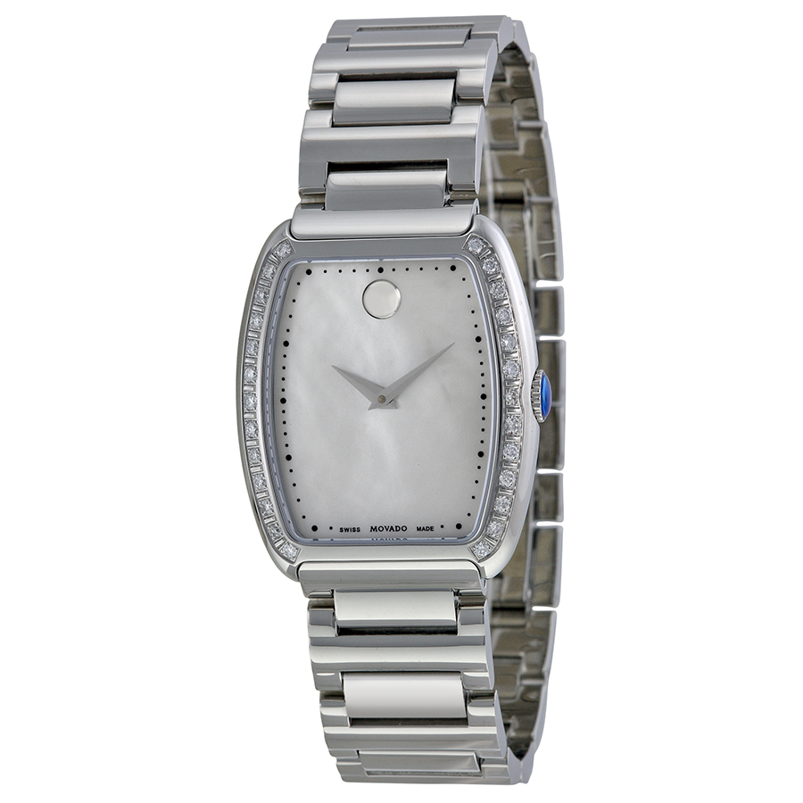 Movado Concerto Stainless Steel Diamond Accent Automatic Ladies Watch