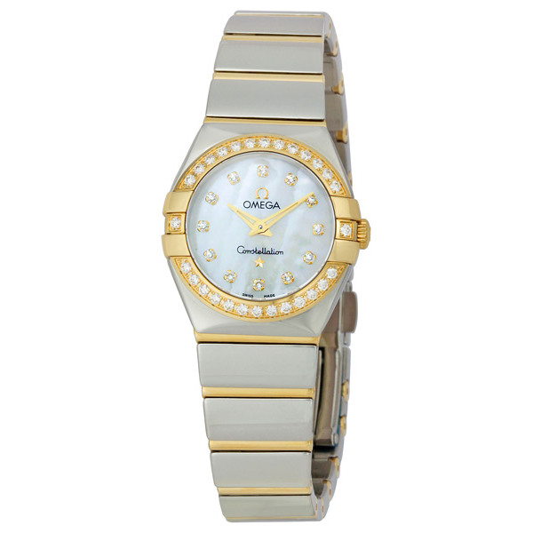 Omega Constellation 41mm Swiss Clone Automatic Moonphase Diamond Bezel Watch