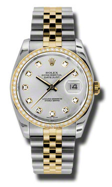 Rolex Datejust 41mm Silver Stainless Steel Automatic Gold Bracelet