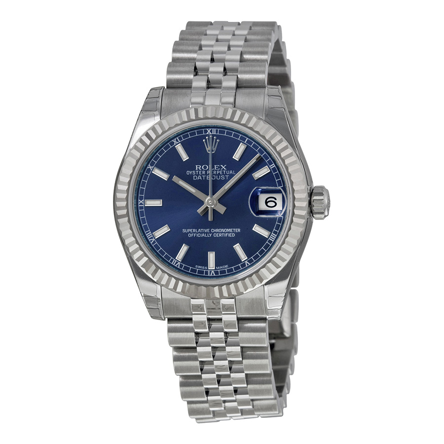 Stainless Steel Rolex Datejust 178274BLSJ Imitation Watch - Swiss Clone, 31mm, Silver Dial, Automatic, 30M Water Resistant