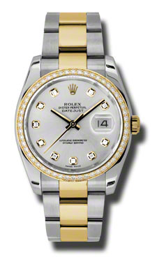 Rolex Datejust 116243SDO Swiss Clone Automatic 36mm Gold & Steel Bezel Chronograph Watch