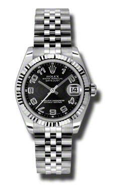 Ultra-Luxury Rolex Datejust 178274BKCAJ Clone, 31mm Gold-Plated Case, Diamond Accents, Blue Dial Watch