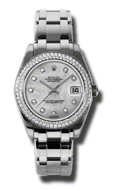 Omega Masterpiece Elite Day-Date Automatic Rose Gold & Diamond Accent Women's Watch