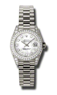 Rolex Datejust 179159MDP 18k White Gold Diamond-Encrusted Elegance Watch