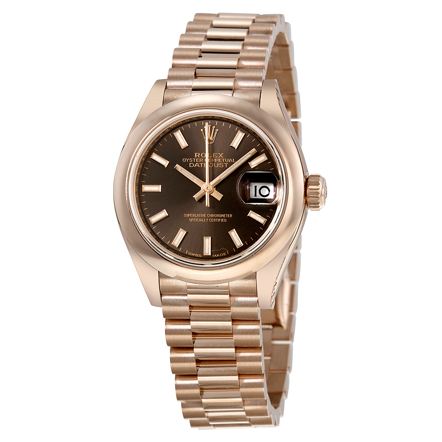 Classic Rolex Lady Datejust 279165CHSP Steel & Pink Gold Charm Watch