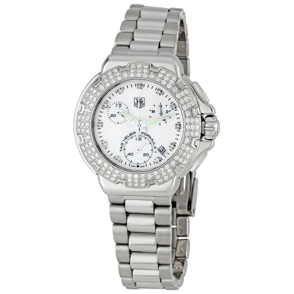 Tag Heuer Formula 1 White Pearl & Diamond Ladies Watch - Automatic Beauty