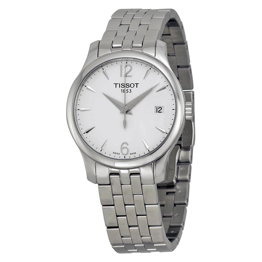 Tissot Lady's Watch: T0632 Quartz Stainless Steel Charm Diamond Accented Face 33mm