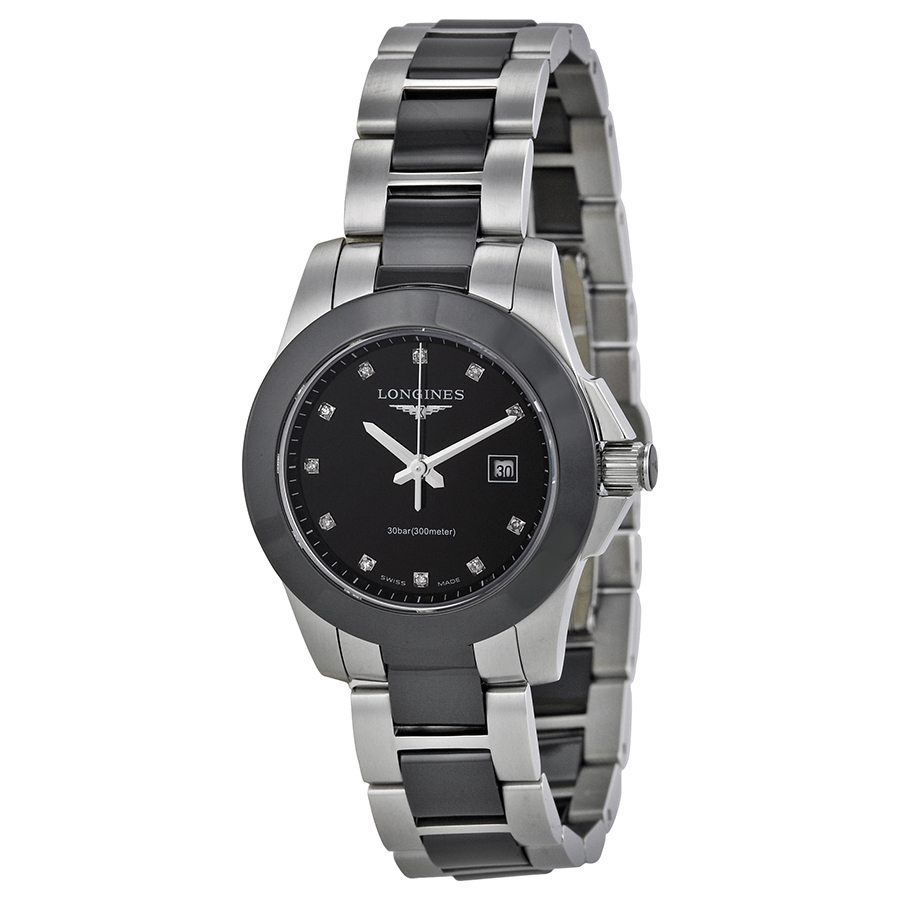 Longines Conquest L32574577 Black Chronograph Masterpiece Watch