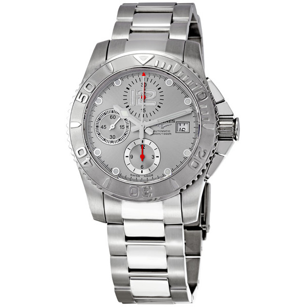 Longines HydroConquest Grey Ceramic Bezel Automatic Chronograph Watch