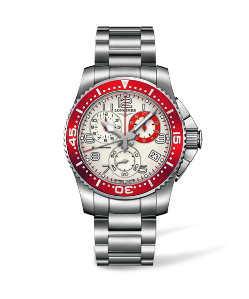 Longines HydroConquest Diver Chrono 41mm Silver Case Jet Black Face Water Resistant Watch