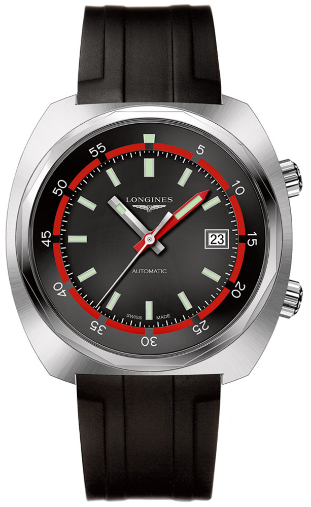 Longines L2 Chronograph Dive Master 300m Auto Stainless Steel Blue Face Watch