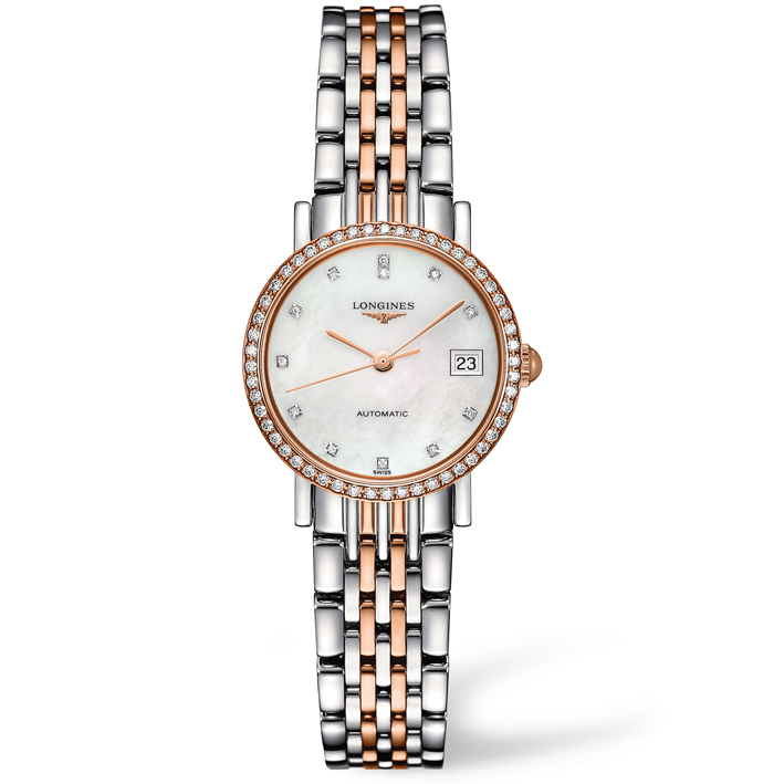 Longines L43095887 Mother of Pearl Timepiece - Automatic Gold-Plated Case - Chic Pearl Dial Watch