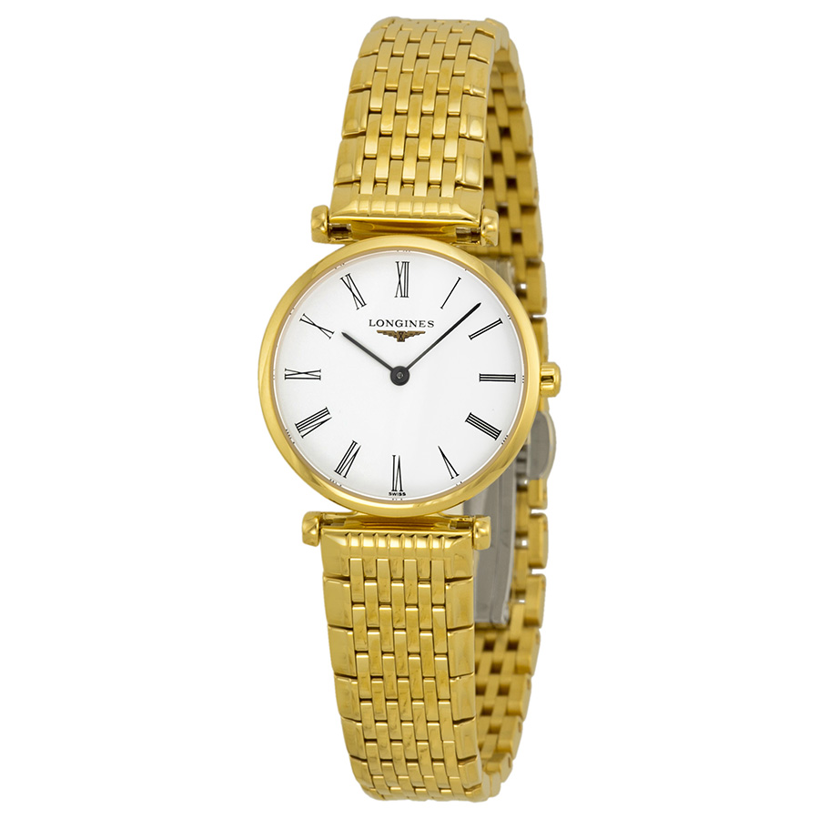 Longines La Grande Classique L4.209.2.11.8 Lady's Watch - Elegant Swiss Clone, White Gold Case, Beige Dial