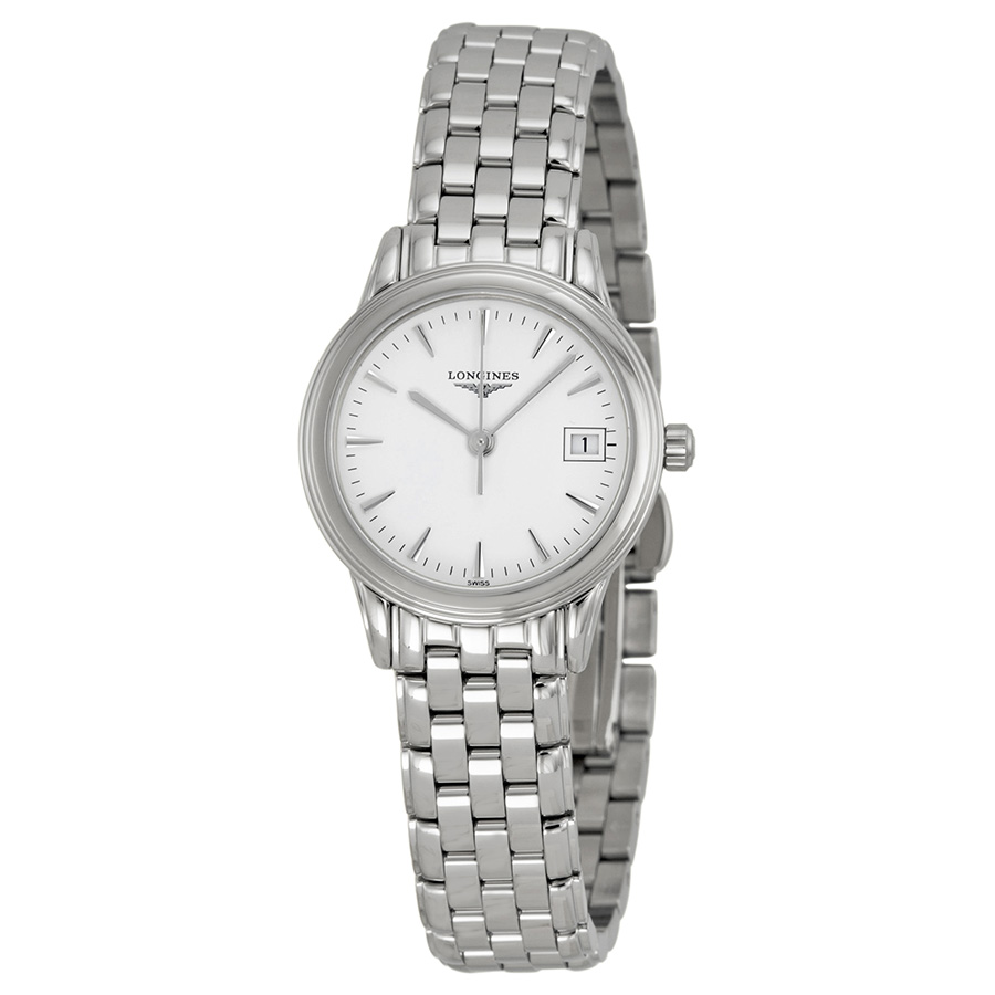 Longines Classic White Dial Automatic Watch with Luminous Hands