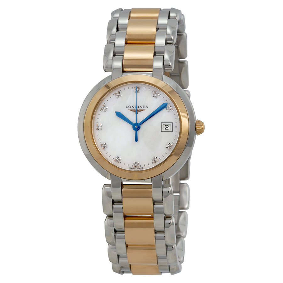 Longines PrimaLuna 25mm White Pearl Automatic Dial Elegant Ladies Watch