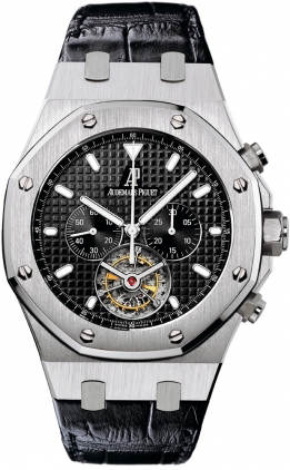 Audemars Piguet Royal Oak Hand Wind Steel Chronograph with Jet Black Face & Sapphire Crystal Watch