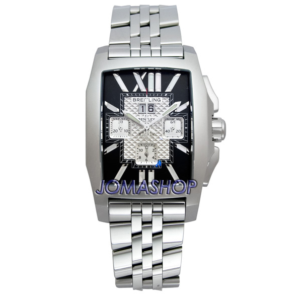 Breitling Bentley A4436512 Clone Automatic Black Face Steel Watch