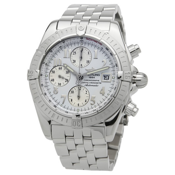 Breitling Chronomat A1335611-A570-357A White Automatic Chronograph Pilot Watch