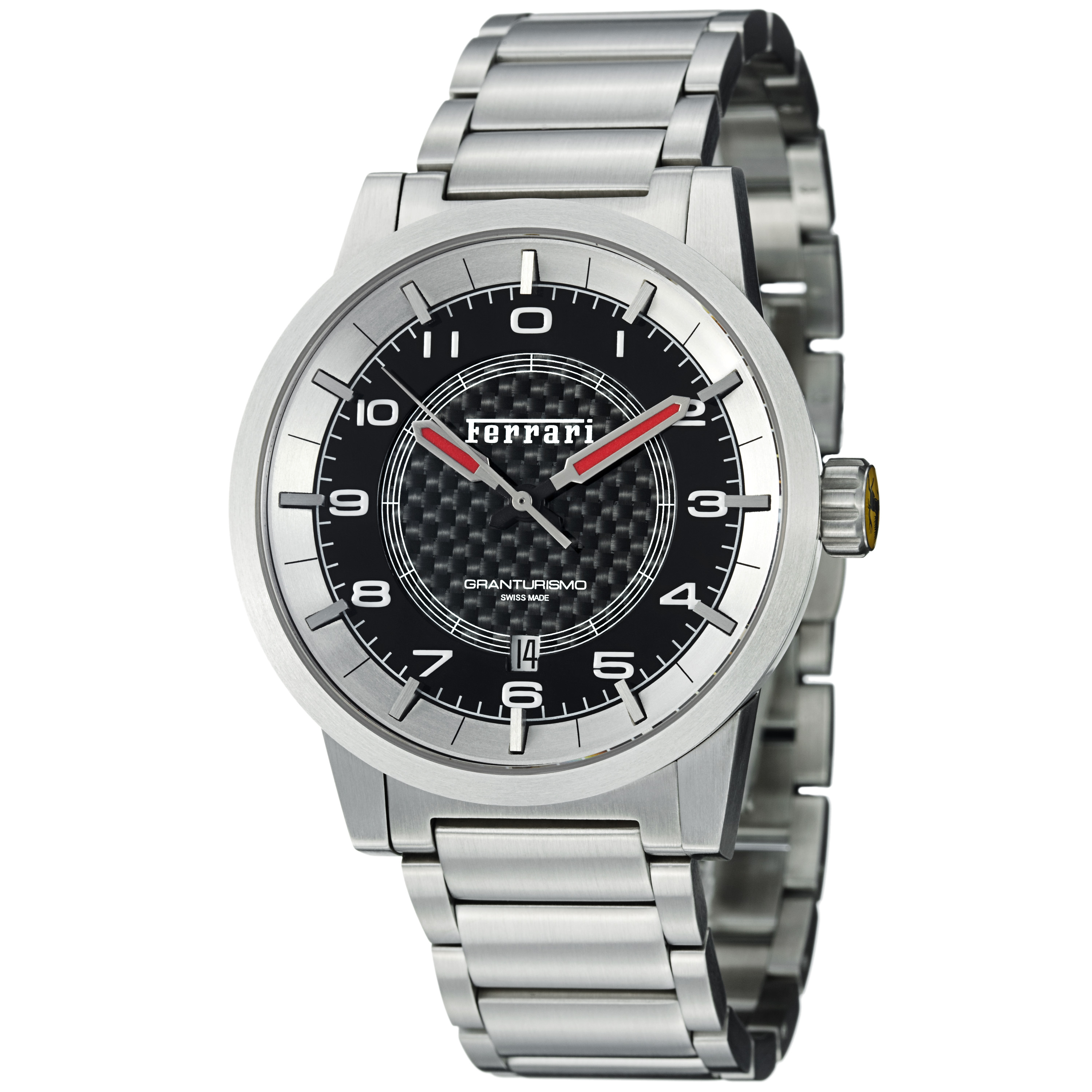 Ferrari Homage FE-12 Automatic Chronograph Carbon Steel Black Dial Mens Watch