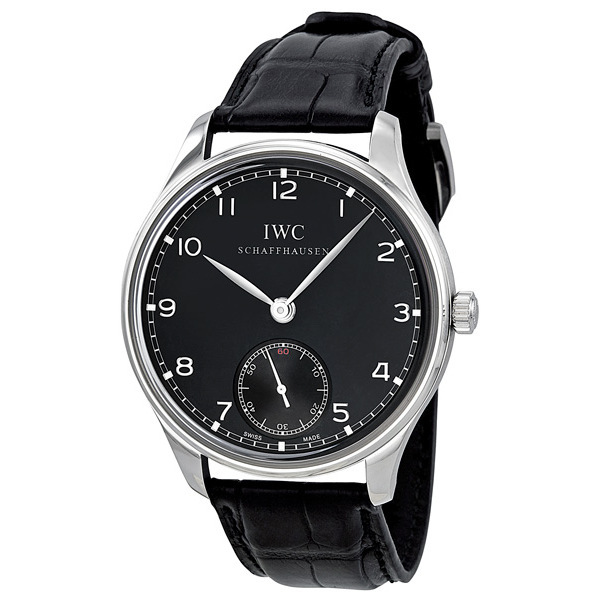 IWC Portuguese Automatic Classic Gold Case Black Face Swiss Replica Watch