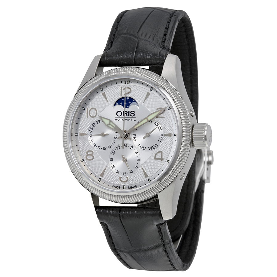 Oris Big Crown 01 Chronograph Automatic Jet Black Dial Silver Steel Watch