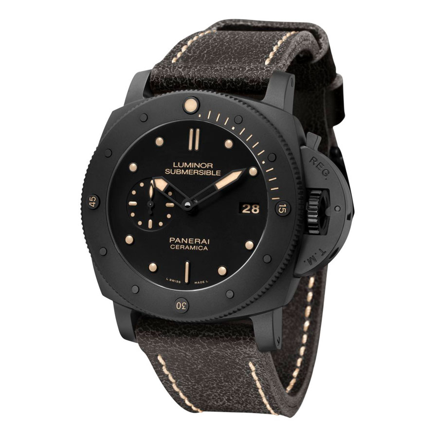 Panerai Luminor Dive Timepiece PAM00508 with Blackened Case & Dark Dial Watch