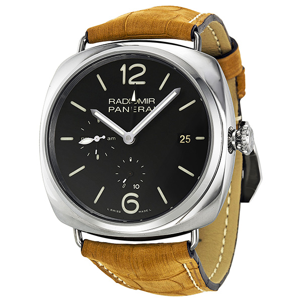 Panerai Radiomir PAM00323 Masterpiece -手动上链-精钢表壳-黑面蓝带计时腕表