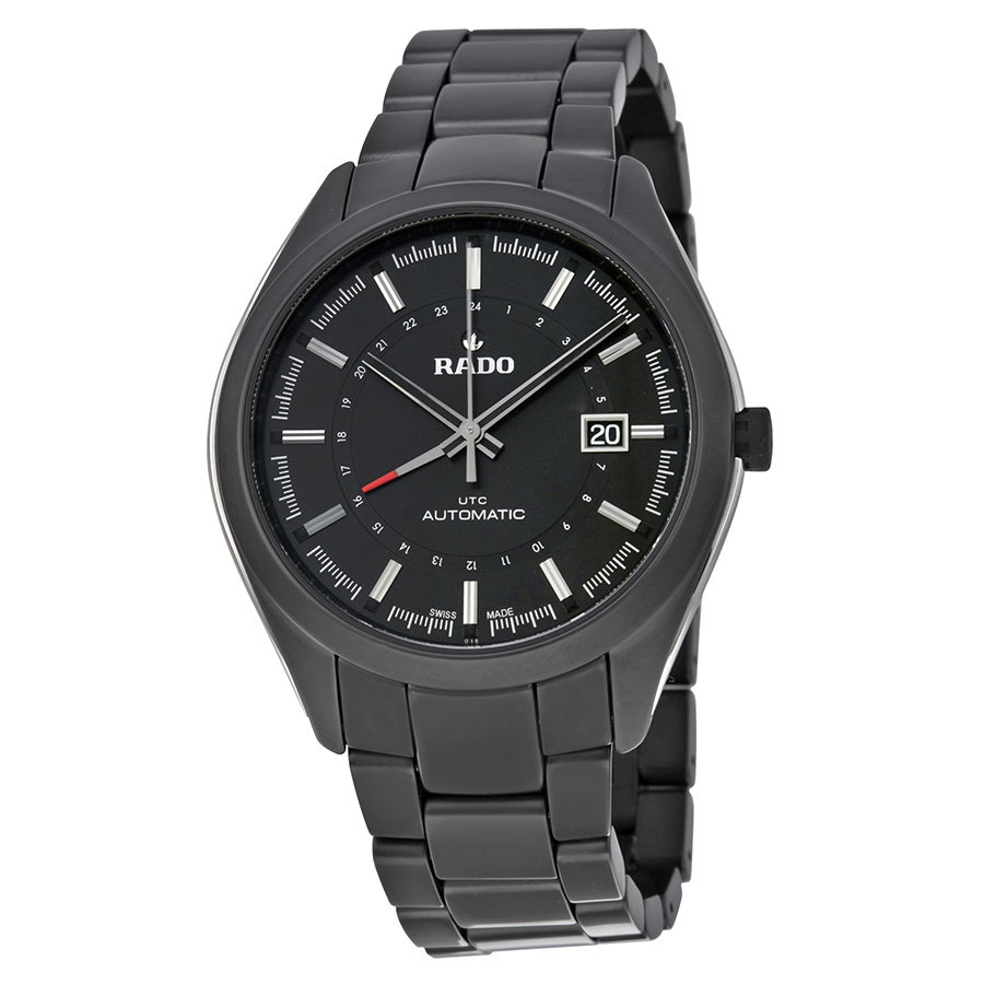 Swiss-Crafted Rado Hyperchrome R32167152 Imitation Black Steel Bezel Chronograph Watch