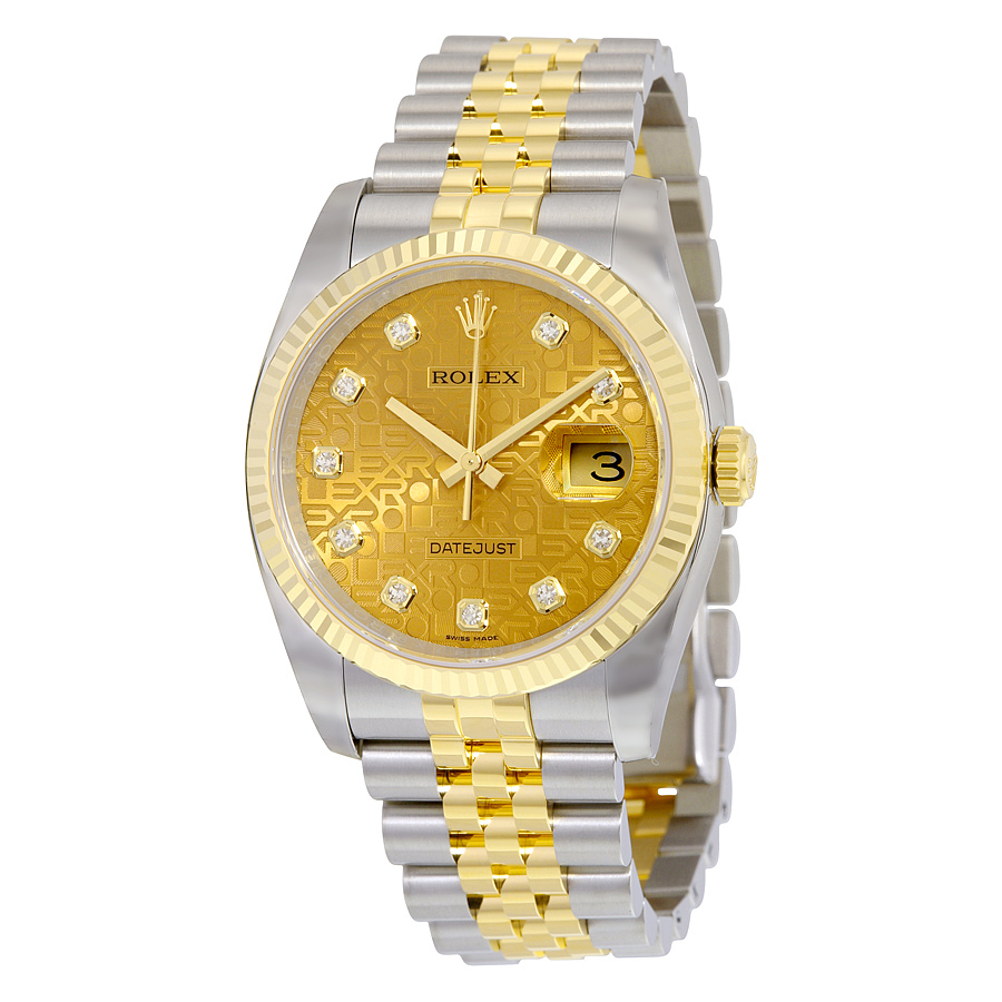 Rolex Datejust 41mm Automatic Gold & Diamond Accents Jubilee Watch