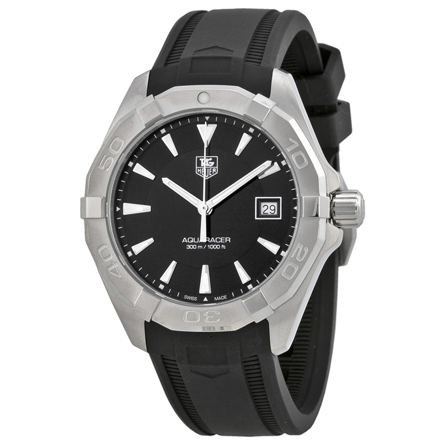 Tag Heuer Aquaracer Black Dial Steel & Ceramic Automatic Diver Watch