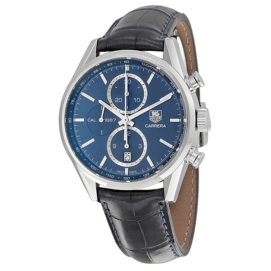 Tag Heuer Carrera Clone Automatic Chronograph Jet Black Face 43mm Water Resistant Watch